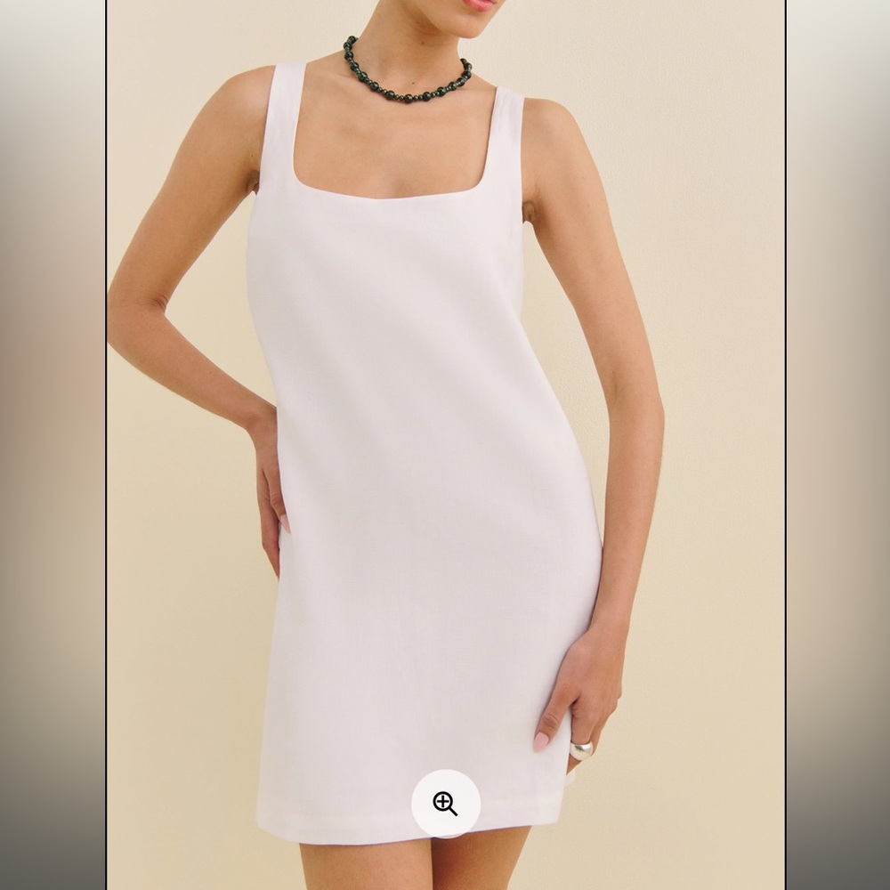 Reformation White Linen Dress